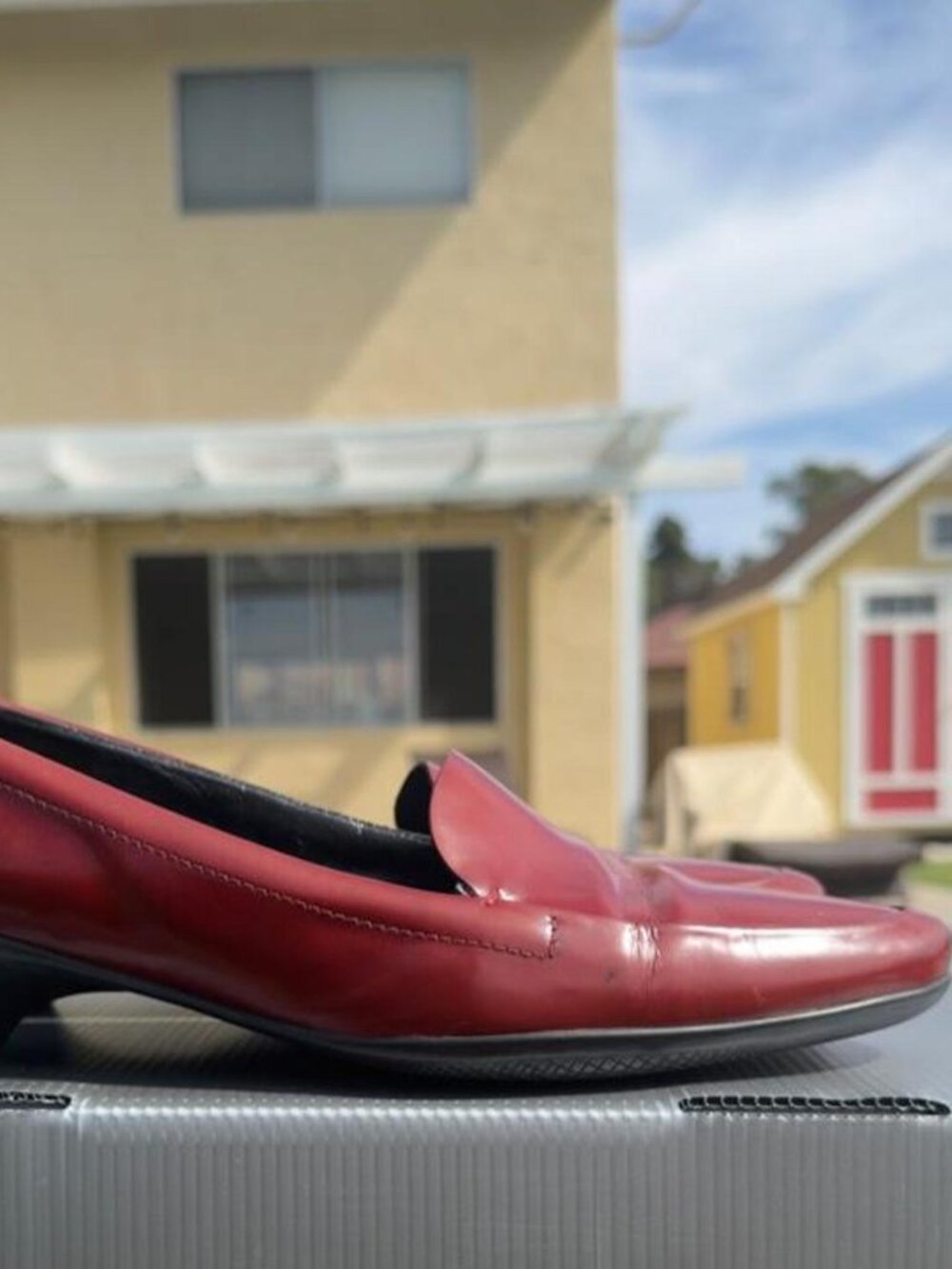 Vintage Prada Sport Women's Burgundy Slippers